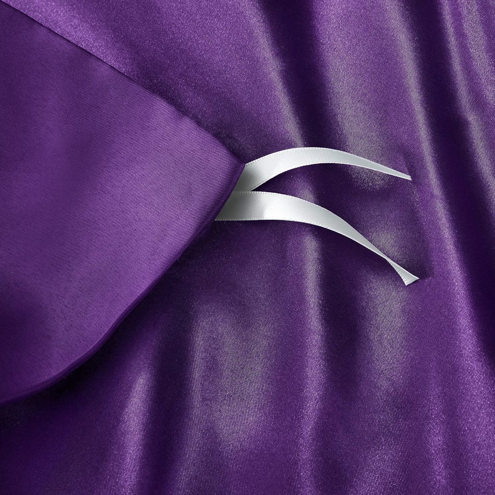 Gorgeous Home Linen 100% Mulberry Silk Duvet Cover Set- 3 Pieces - 22 Momme 6A Graded Mulberry Silk Set Full XL (54"X80") Purple Solid - with Zipper & Corner Ties, OekoTex Certified