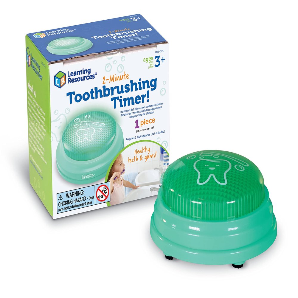 Learning Resources 2-Minute Toothbrushing Timer , Toddler Timer Bathroom Ages 3+