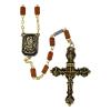 Holyart Ghirelli Rosary in Golden Wood 8x5mm view 1