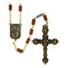 Holyart Ghirelli Rosary in Golden Wood 8x5mm view 2