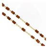 Holyart Ghirelli Rosary in Golden Wood 8x5mm view 3
