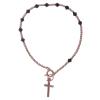 Holyart Dozen Rosary Bracelet in 925 Sterling Silver with Black Strass view 1