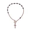 Holyart Dozen Rosary Bracelet in 925 Sterling Silver with Black Strass view 2