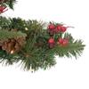 32" Pre-Lit Artificial Mixed Pine and Berries Christmas Snowflake Wreath view 3