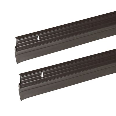 Frost King B59/36H Premium Aluminum and Vinyl Door Sweep 1-5/8-inch by 36-inches, Brown - 2-Pack