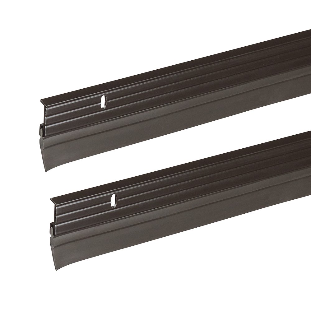 Frost King B59/36H Premium Aluminum and Vinyl Door Sweep 1-5/8-inch by 36-inches, Brown - 2-Pack