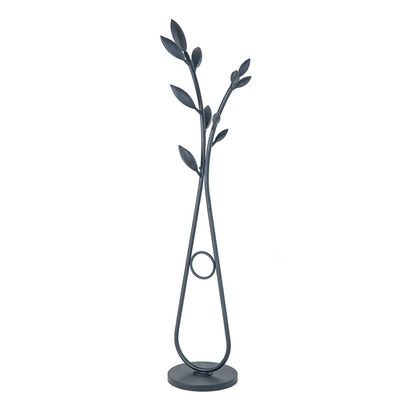 KUYWLMKMZZ Tree Coat Rack Coat Rack Household Floor Coat Tree Creative Tree Appearance Metal Standing Coat Rack Living Room Corridor Entry Way Home Furniture Sturdy Coat Rack (Color : Black)