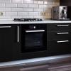 VEELIKE Black Brushed Stainless Steel Contact Paper for Kitchen Appliances 15.7''x118'' Black Peel and Stick Wallpaper Waterproof Self Adhesive Contact Paper for Countertops Cabinets Fridge Dishwasher view 2