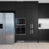 VEELIKE Black Brushed Stainless Steel Contact Paper for Kitchen Appliances 15.7''x118'' Black Peel and Stick Wallpaper Waterproof Self Adhesive Contact Paper for Countertops Cabinets Fridge Dishwasher view 3