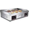 220V Commercial Electric Countertop Griddle, Stainless Steel Flat Top Grill Hot Plate BBQ, Adjustable Temperture Control (50-300 C/ 550x430x220mm) view 1