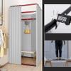 Mobile Fitting Room,Portable Changing Room Clothing Store,Square Dressing Room- Room Divider Privacy Curtain Drape For Outdoor Office Shopping Mall Bold Pipe Large Space Capacity, 10 Colors, 3 Sizes view 2