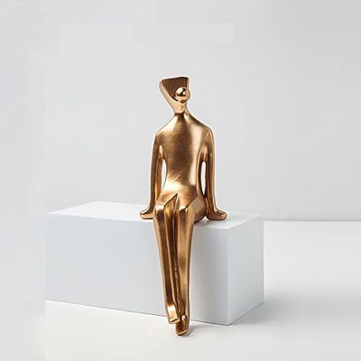 HUHAORAN2021 Fashion Sculpture Resin Decorative Figures for Decoration Furniture Decorative Statue Table Decor Living Room Interesting Gift Modern Art (Color : C height-21cm)
