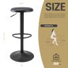 Brage Living Adjustable Bar Stool, Swivel Round Metal Airlift Barstool, Backless Counter Height Bar Chair for Kitchen Dining Room Pub Cafe, 1 pc (Black) view 3