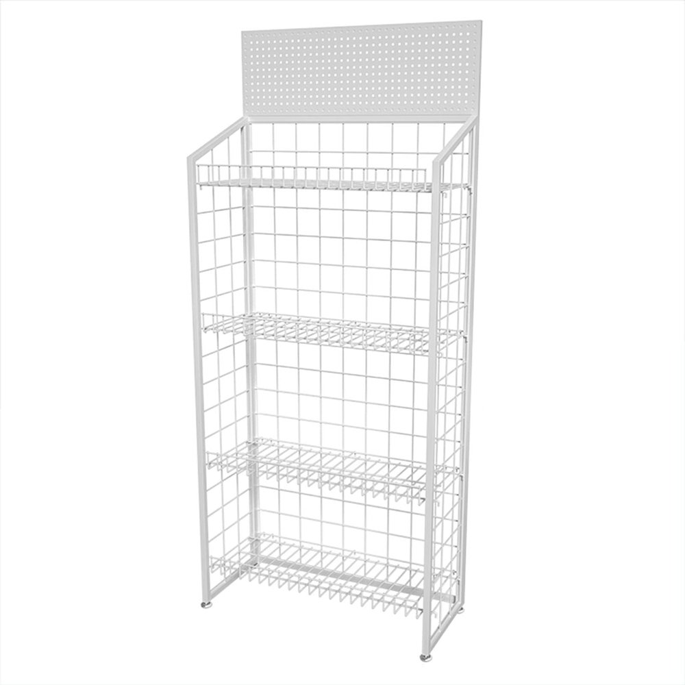 Household Products Convenience Store Snack Display Rack, Toy Accessories Metal Display Rack with Hooks, Retail Store Cashier Display Rack, Essential Oil Perfume Storage Rack Magazine Display Rack