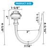 Kowibcl 12Pcs Curtain Holdbacks - Wall Mounted Drapery Tiebacks with Screws, Decorative Curtain Holders for Bedroom Livingroom Office Home,Satin Nickel view 2