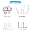 Kowibcl 12Pcs Curtain Holdbacks - Wall Mounted Drapery Tiebacks with Screws, Decorative Curtain Holders for Bedroom Livingroom Office Home,Satin Nickel view 3