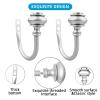 Kowibcl 12Pcs Curtain Holdbacks - Wall Mounted Drapery Tiebacks with Screws, Decorative Curtain Holders for Bedroom Livingroom Office Home,Satin Nickel view 4
