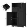 Iwell Storage Cabinet with Doors & Shelves, Kitchen Pantry Cabinet, Bathroom Cabinets for Living Room, Kitchen, Laundry, Black view 3