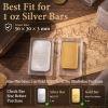 Geiserailie 15 Pcs 1 oz Silver Bar Holder Case, Clear Acrylic Silver and Gold Bar Holder Capsule Storage Container Box for 1 Ounce view 4