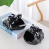 AETVRNI Mini Trash Can with Lid, Waste Basket for Desktop, Ceramics Easy to Clean,for Outdoors on The Balcony, Odour-Proof, Closed, It is Also Suitable As A Beautiful Table Decoration,Crocodile view 2