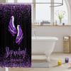 Skate Shoes Shower Curtains,Ice Skating Game Bathroom Curtains for Kids Teens,Extreme Sport Glitter Purple Waterproof Bath Curtains,with 12 Hooks Suits for Bathtub, 72" W x 78" L view 3