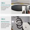 MNSRRN Round Turntable Dining Table, Food Serving Counter Kitchen Countertop Turntable Storage, Luxury Rotating Table Tray,90cm(36inch) view 4