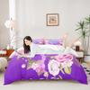 Gymnastics Duvet Cover Set Twin,Gymnastics Lovers Bedding Set 2pcs for Kids Teens Boys Girls Adult Room Decor,Floral Botanical Comforter Cover Purple Glitter Quilt Cover with 1 Pillowcase view 2