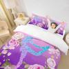 Gymnastics Duvet Cover Set Twin,Gymnastics Lovers Bedding Set 2pcs for Kids Teens Boys Girls Adult Room Decor,Floral Botanical Comforter Cover Purple Glitter Quilt Cover with 1 Pillowcase view 3