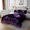Homewish Skate Shoes Bedspread Twin Size,Ice Skating Game Coverlet Set 2pcs for Kids Teens Girls Boys Room Decor, Extreme Sport Quilted Coverlet Glitter Purple Bedding Quilt with 1 Pillowcase view 3