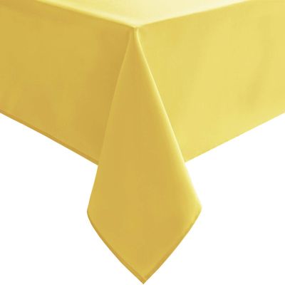 100% Cotton Table Cloth for Kitchen Dinning Living Room Outdoor Weddings Party Decoration | Rectangle Tablecloth (52-Inch x 70-Inch, Yellow)-Machine Washable.