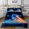 Homewish Ice Hockey Bedspread Twin Size,Ice Fire Athlete Coverlet Set 2pcs for Kids Teens Boys Room Decor,Game Sport Quilted Coverlet Modern Bedding Quilt with 1 Pillowcase view 2
