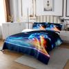 Homewish Ice Hockey Bedspread Twin Size,Ice Fire Athlete Coverlet Set 2pcs for Kids Teens Boys Room Decor,Game Sport Quilted Coverlet Modern Bedding Quilt with 1 Pillowcase view 3