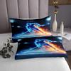 Homewish Ice Hockey Bedspread Twin Size,Ice Fire Athlete Coverlet Set 2pcs for Kids Teens Boys Room Decor,Game Sport Quilted Coverlet Modern Bedding Quilt with 1 Pillowcase view 4