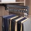 Closet Pull Out Pants Rack, Organizer for Space Saving and Storage Closet Pants Hanger, Retractable Wardrobe Rail Hanger, Non-Slip, Durable (Dimensions: 610mm) (Size : 56cm/22in) view 1