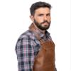 Angus Stoke Premium Leather Apron - Full Leather handcrafted BBQ, Working, Barber Apron - One-Cut Style, adjustable Chef`s apron Henry view 2