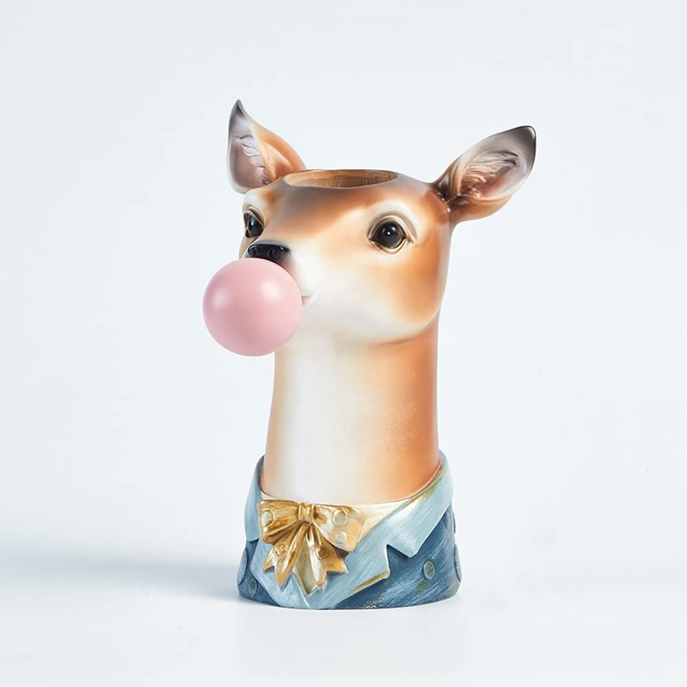 WLBHWL Creative Nordic Vase Decoration Living Room Flower Arrangement TV Cabinet Home Decoration Giraffe Zebra Animal Decoration
