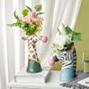 WLBHWL Creative Nordic Vase Decoration Living Room Flower Arrangement TV Cabinet Home Decoration Giraffe Zebra Animal Decoration view 2