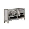 Benjara Dresser with Crystal Knobs and Mirror Panels view 1