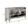Benjara Dresser with Crystal Knobs and Mirror Panels view 2