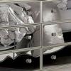 Benjara Dresser with Crystal Knobs and Mirror Panels view 4