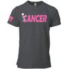 Funk Cancer Breast Cancer Gifts for Women Cancer Survivor Gifts for Women and Men Pink and White 3XL Heather Grey Shirt view 1