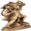 7" Lord Hanuman Holding The Mountain of Herbs (Sanjeevani Booti) in Brass | Handmade | Made in India view 2