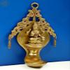 Exotic India 10" Brass Goddess Lakshmi Wall Hanging Diya - Brass view 3
