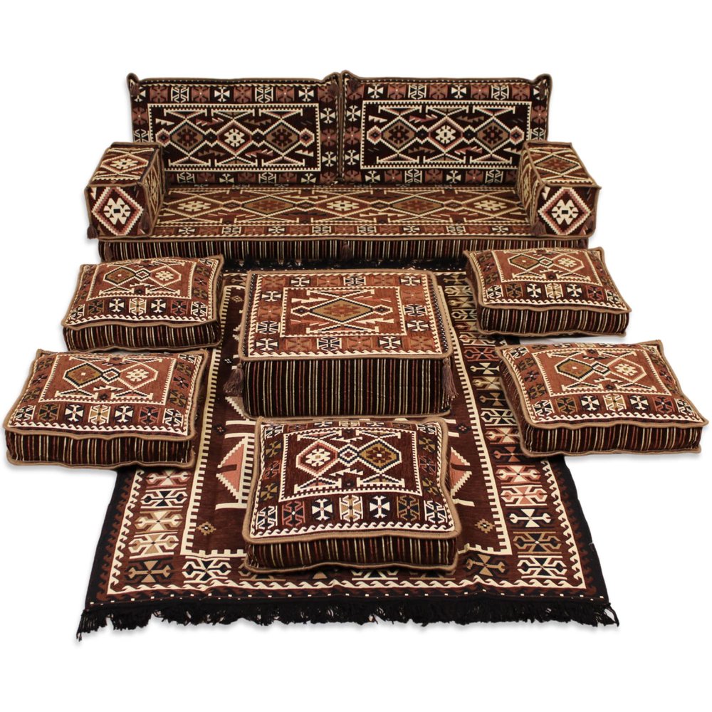 arabic majlis sofa,floor seating,floor cushions,arabic floor seating,arabic cushions,floor sofa,oriental seating,furniture,majlis,jalsa,floor couch,arabic couch - MA 41 (Full Set With Standard FOAM)