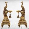 Mohan Jodero Brass Peacock Deepak/Diya with Bell for Pooja,Temple & Home Decoration (Set of 2) view 2