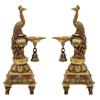 Mohan Jodero Brass Peacock Deepak/Diya with Bell for Pooja,Temple & Home Decoration (Set of 2) view 3