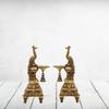 Mohan Jodero Brass Peacock Deepak/Diya with Bell for Pooja,Temple & Home Decoration (Set of 2) view 4