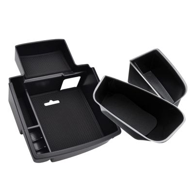 LadyCent Center Console Organizer + Door Side Storage Box Armrest Storage Box Grab Tray Phone Container Glove, for Audi Q5 8R 2008-2017