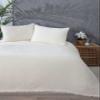 100% Cotton Muslin Throw Blanket, 4 Layers Bedspread, Soft Turkish Cotton Muslin Bed Cover, Reversible Coverlet, Ivory (Twin Size 63x90-160x230cm) view 1