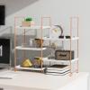 JANUS LiANG Bathroom countertop Organizer, 3-Tier Vanity Counter Skincare Organizer, Kitchen Spice Rack Countertop Organizer, Standing Shelf for Cosmetic & Makeup (Rose Gold) view 4